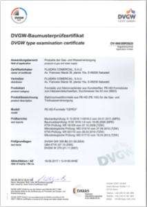 Accessory certificates PE100